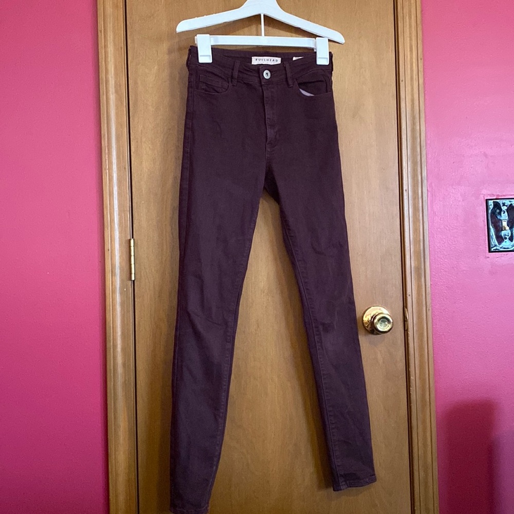 Plum High-Waisted Bull Head Jeans